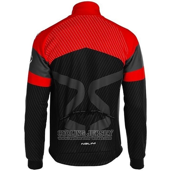2019 Cycling Jersey Nalini Black Red Long Sleeve And Bib Tight